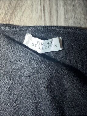 Versace Collection Black Women’s Sweater Embroidered Logo